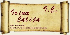 Irina Čalija vizit kartica